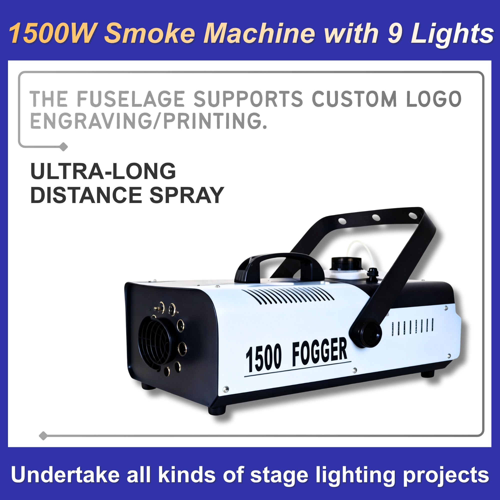 Source Factory 400W Remote Control Small Portable Smoke Hood Without Light, Stage, Large Wedding Event, Music Festival, Ktv, Bar, Nightclub Atmosphere Creation Smoke Sprayer Item Picture