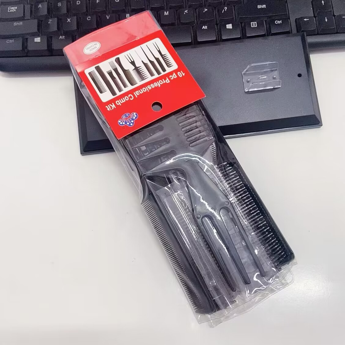 跳跳猪十件套批发跨境专供10件套梳理发店化妆造型美发梳组合套装现货详情1