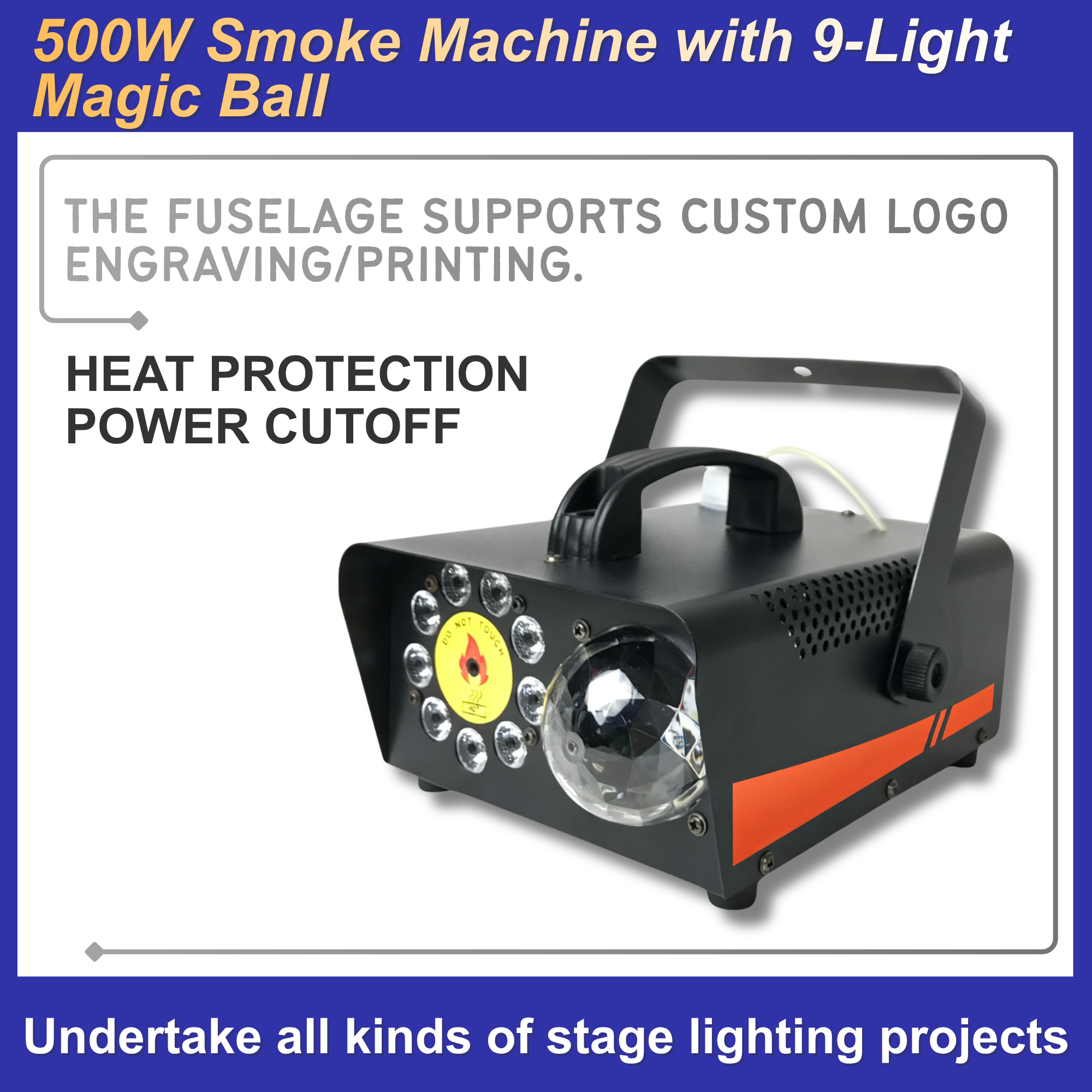 Source Factory 400W Remote Control Small Portable Smoke Hood Without Light, Stage, Large Wedding Event, Music Festival, Ktv, Bar, Nightclub Atmosphere Creation Smoke Sprayer Application Scenario