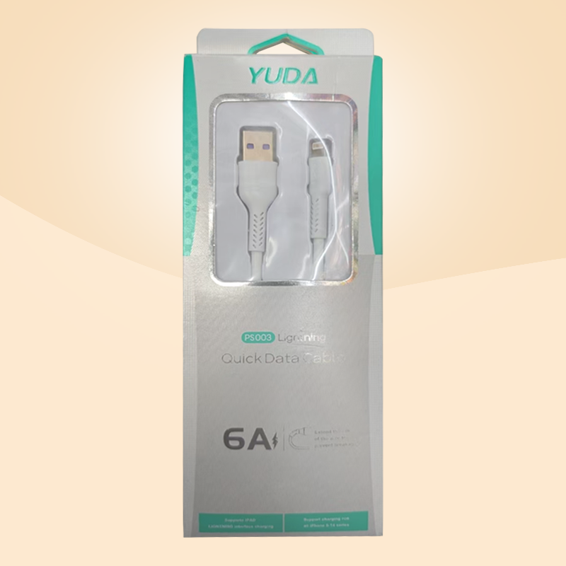 PS003 6A fast charging data cable, supporting Type-C, Lightning and Micro interfaces, efficiently transmits charging data Specification image