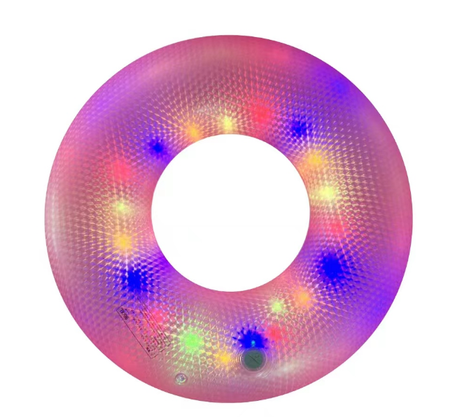 网红带灯游泳圈LED彩灯发光充气腋下圈水上乐园玩水神器详情图2