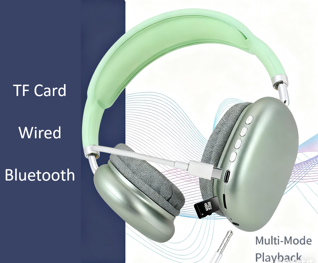 Cross-border P9 Bluetooth headphones, over-ear mobile phones, low-frequency wireless sports and gaming universal headphones, factory direct sales details Picture