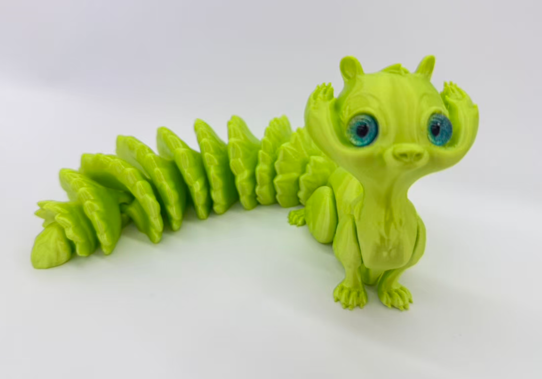 27*9cm3D打印大尾巴松鼠创意玩具关节可动创意摆件玩具详情6