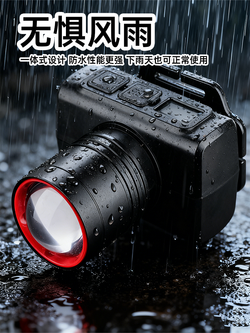 Aluminum alloy portable headlamp for outdoor lighting, with telescopic zoom function and long battery life pic 6