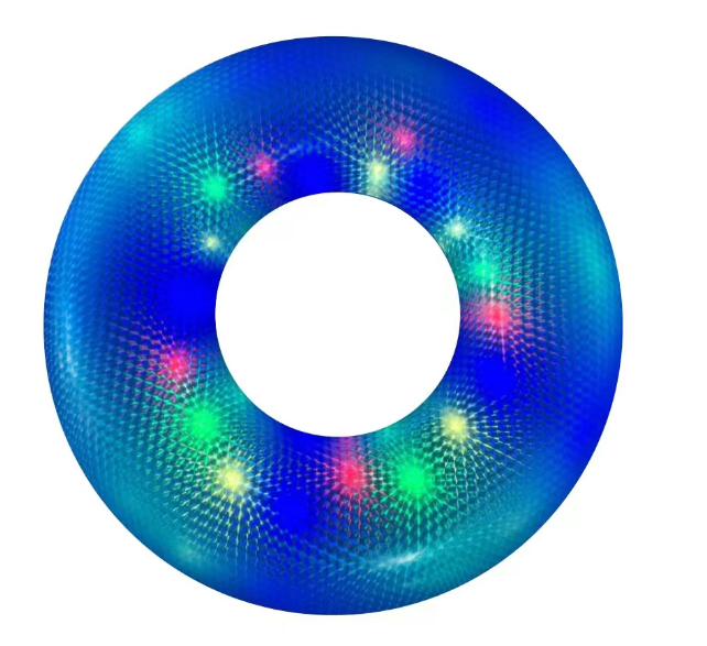 网红带灯游泳圈LED彩灯发光充气腋下圈水上乐园玩水神器细节图