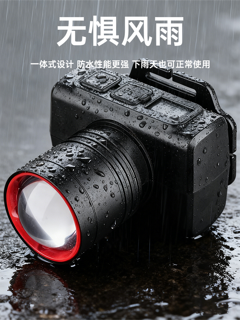 Aluminum alloy portable headlamp, outdoor lighting with telescopic zoom function, long-lasting led lamp pic 6