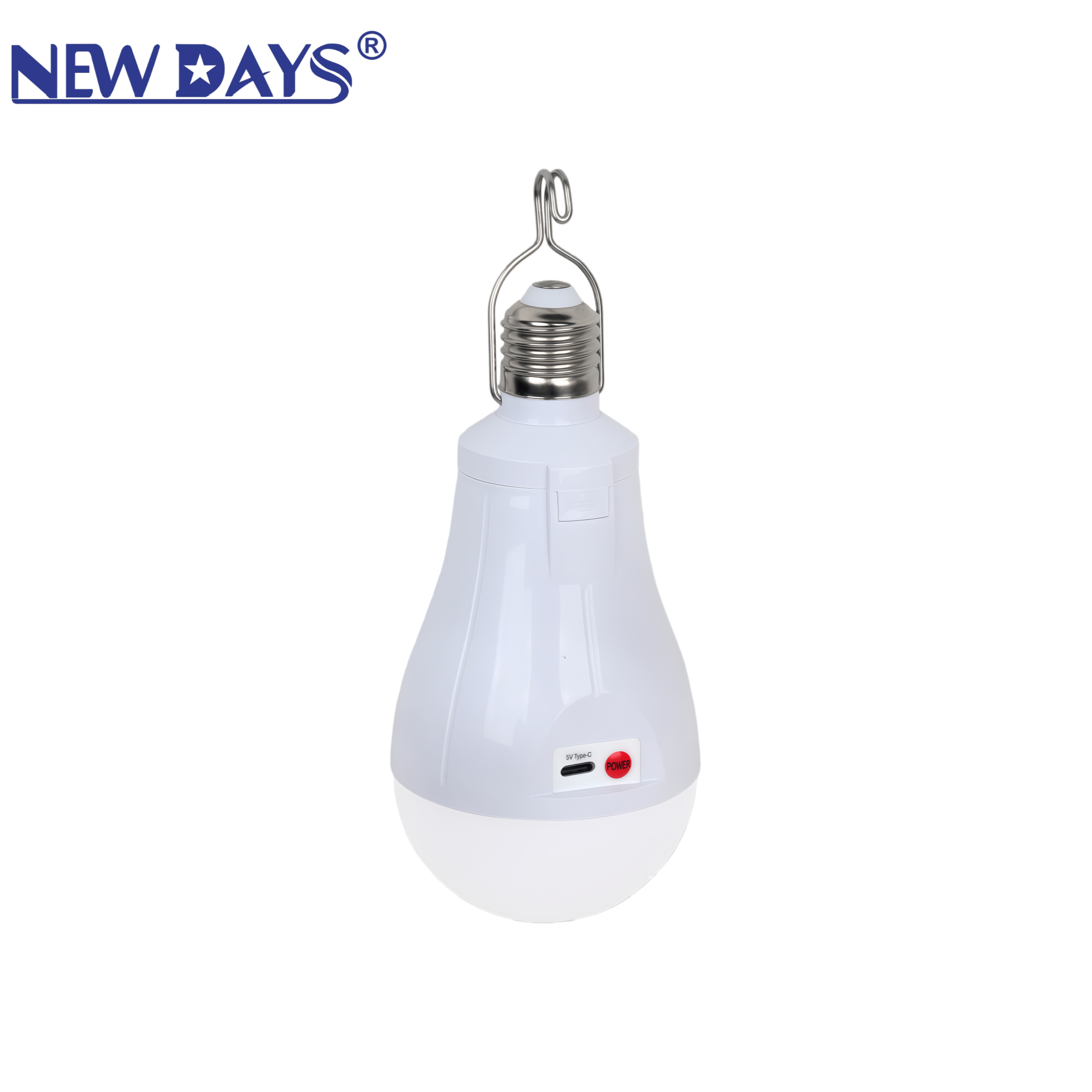 NEWDAYS brand cross-border new led bulb charging bulb emergency light, portable high-brightness lighting lamp, outdoor camping lamp with ultra-long battery life