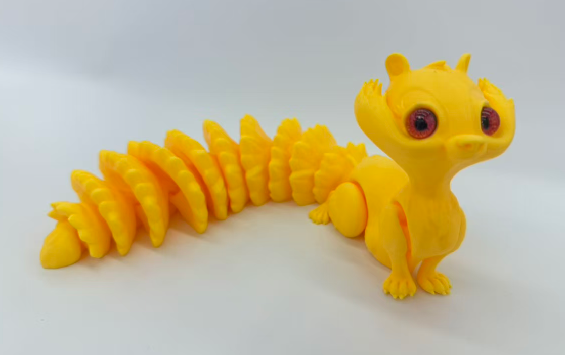 27*9cm3D打印大尾巴松鼠创意玩具关节可动创意摆件玩具详情3