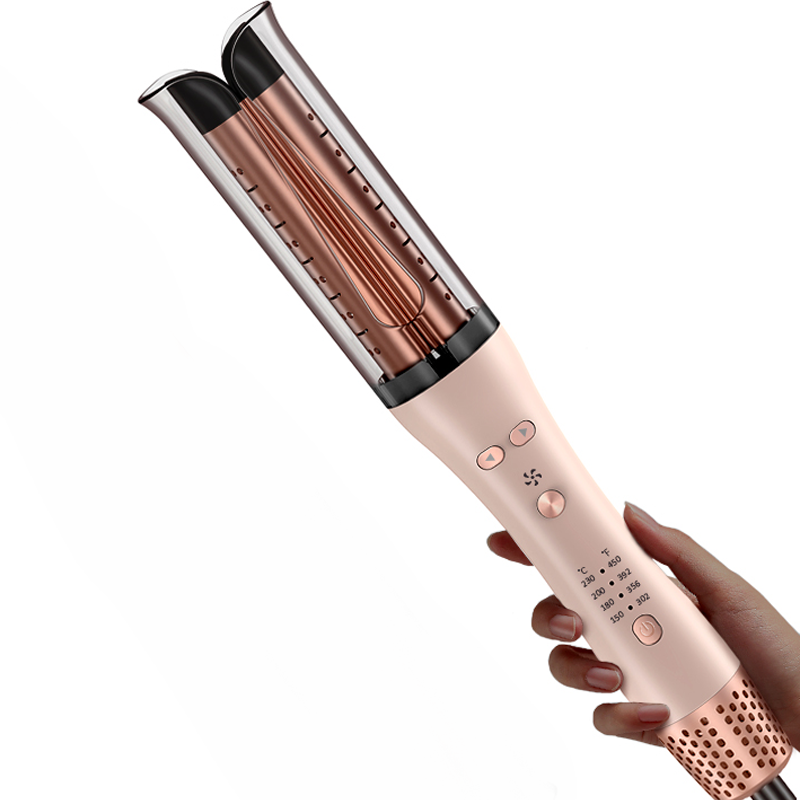 跨境自动卷发棒负离子不伤发卷发器带吹风便携大波浪电卷棒