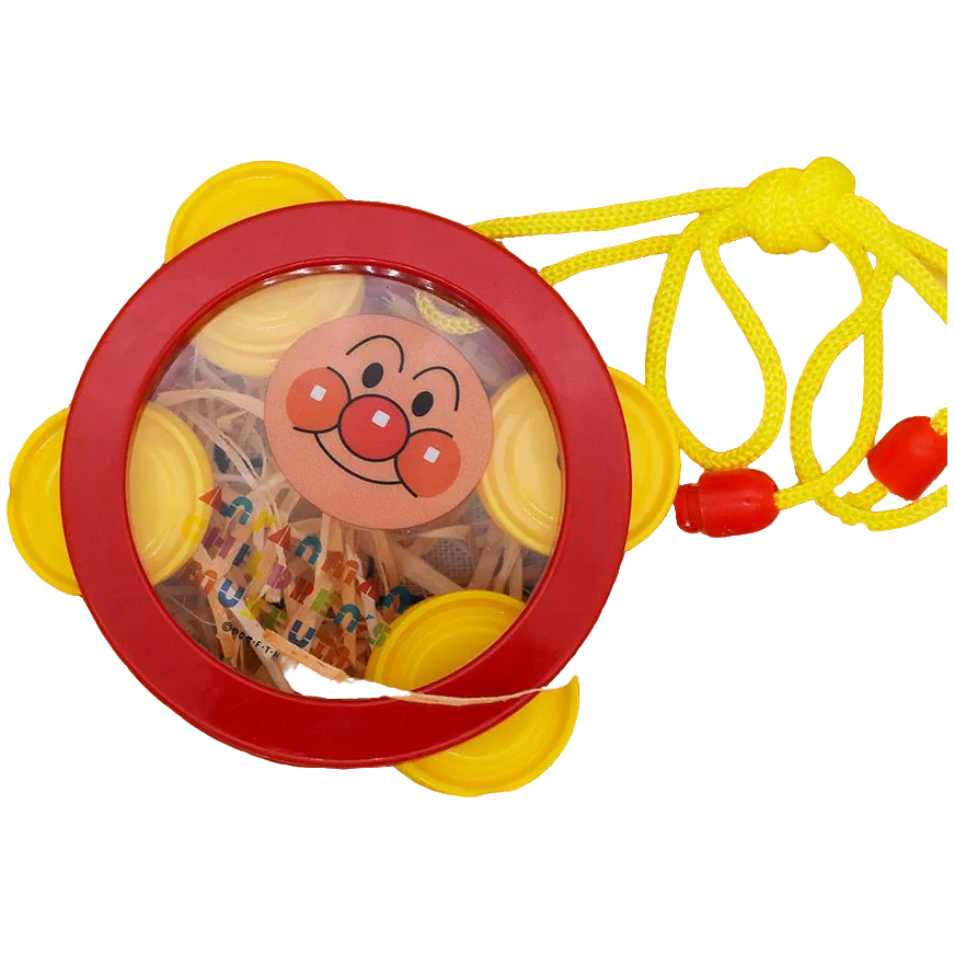 面包超人铃鼓手拍鼓超人新生婴儿玩具0到6个月3拨浪鼓宝宝抓握沙锤可啃咬