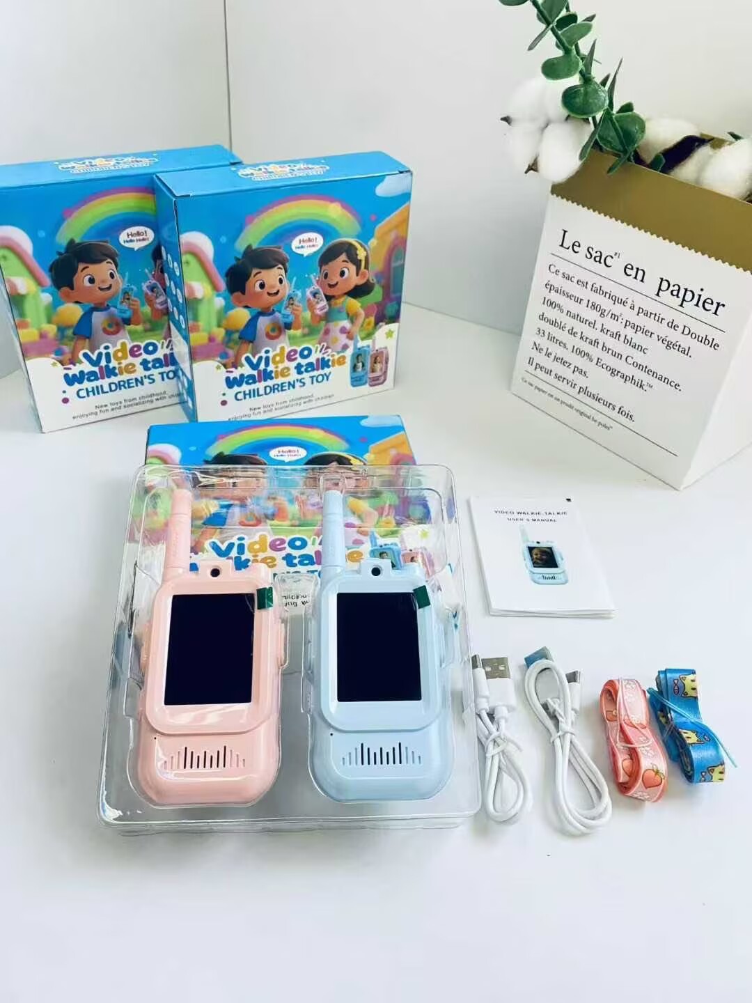 儿童对讲机器白底实物图