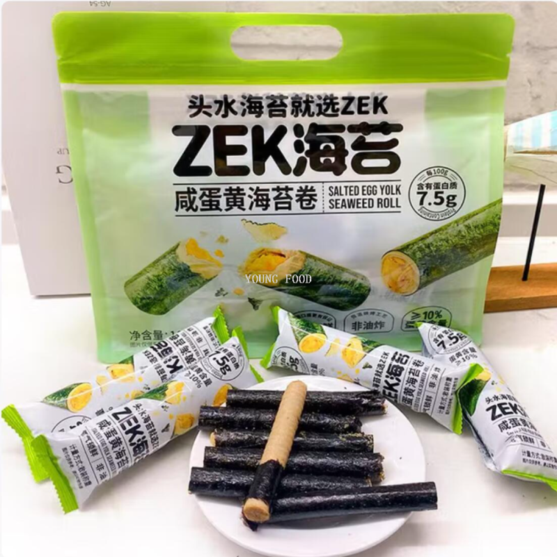 包邮!ZEK咸蛋黄海苔卷132g AQUARTE宝宝辅食休闲零食儿童食品详情图2