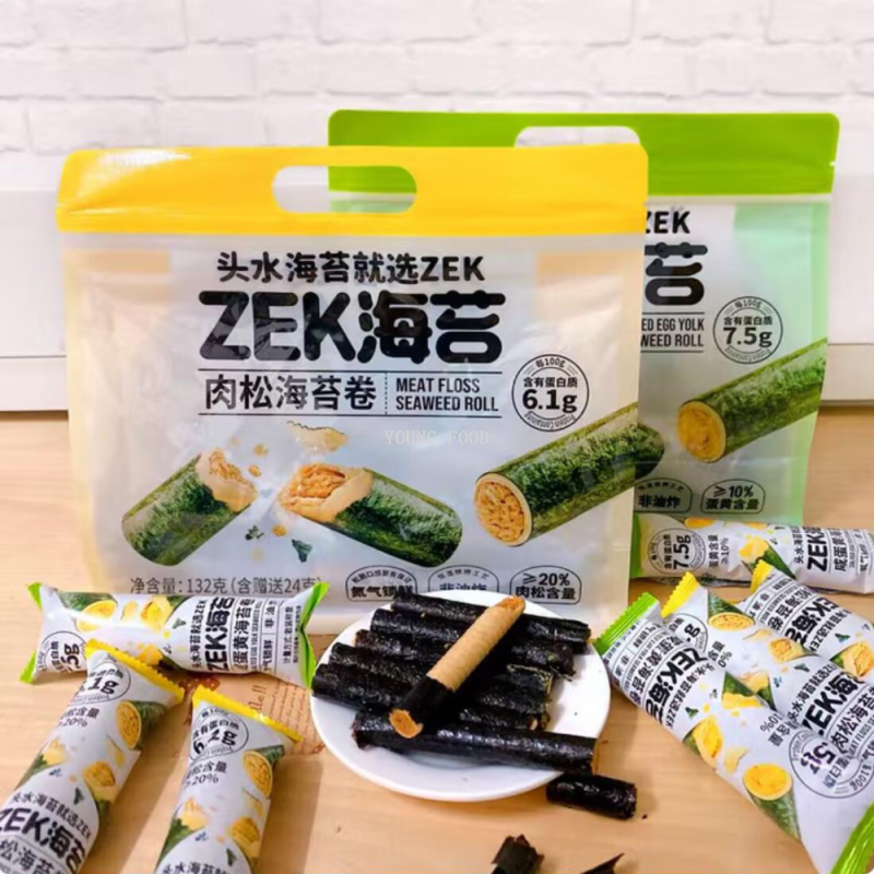 包邮!ZEK咸蛋黄海苔卷132g AQUARTE宝宝辅食休闲零食儿童食品详情图3