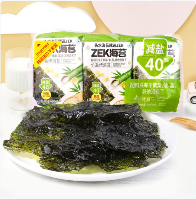 包邮 ZEK海苔原味30g（5g*6）儿童拌饭菜AQUARTE辅食休闲零食手办