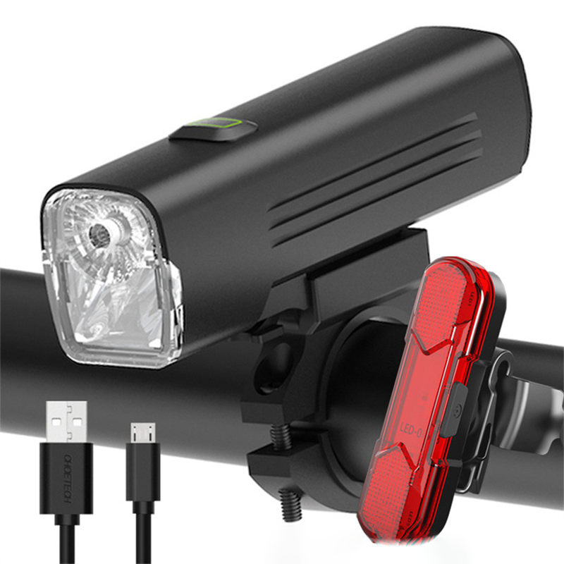 High and low beam USB bicycle light, 4800mAh night riding strong light flashlight, mountain bike, road bike with taillight
