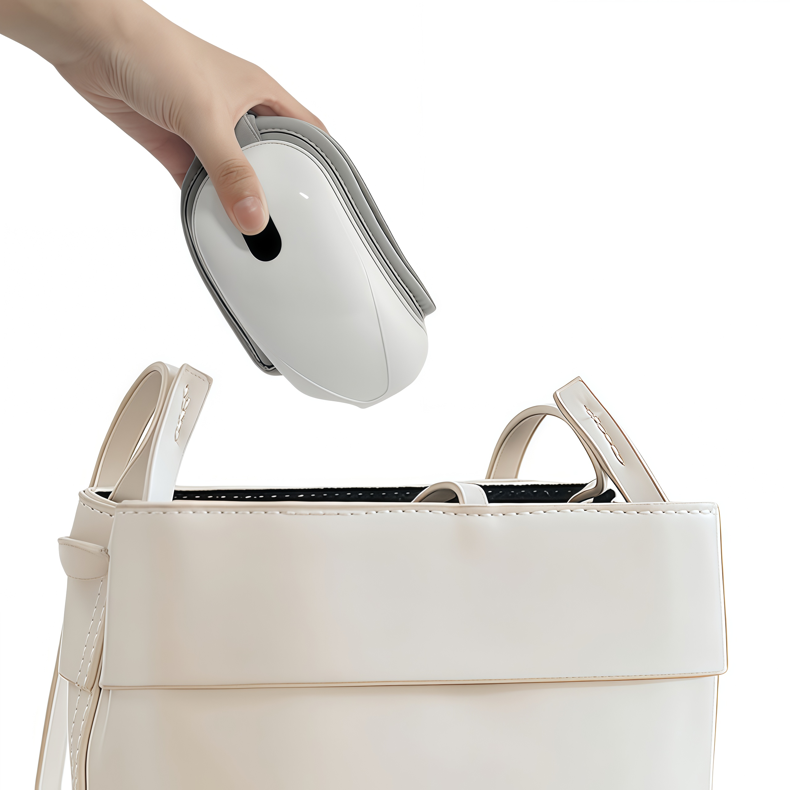 JA-E2多功能六区3D气囊家用便携式眼部按摩器白底实物图