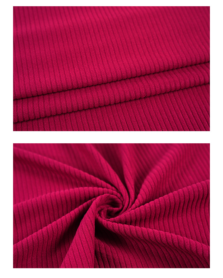 4*2法式坑条拉毛罗纹布 260g人棉针织磨毛打底衫针织面料现货批发详情7