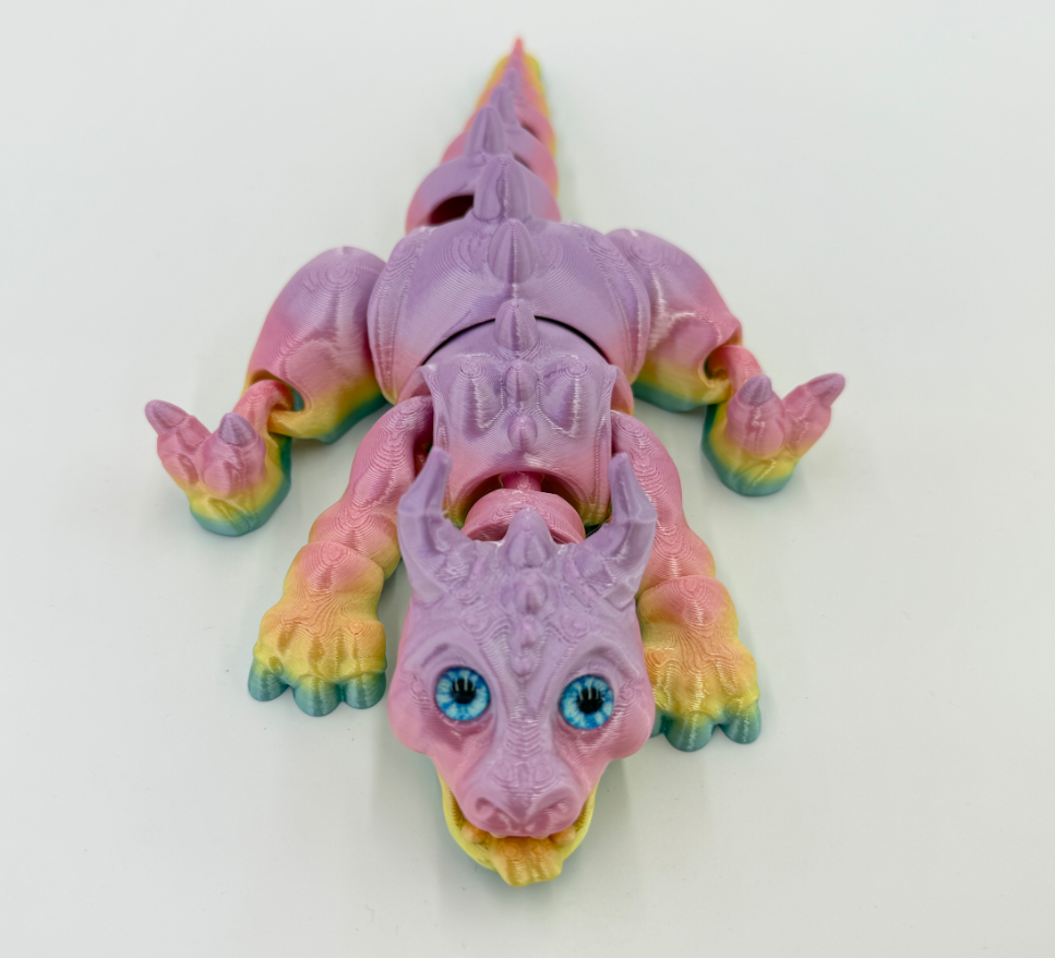 24cm3D打印龙形玩具 创意潮玩 龙形摆件关节可动玩具详情2