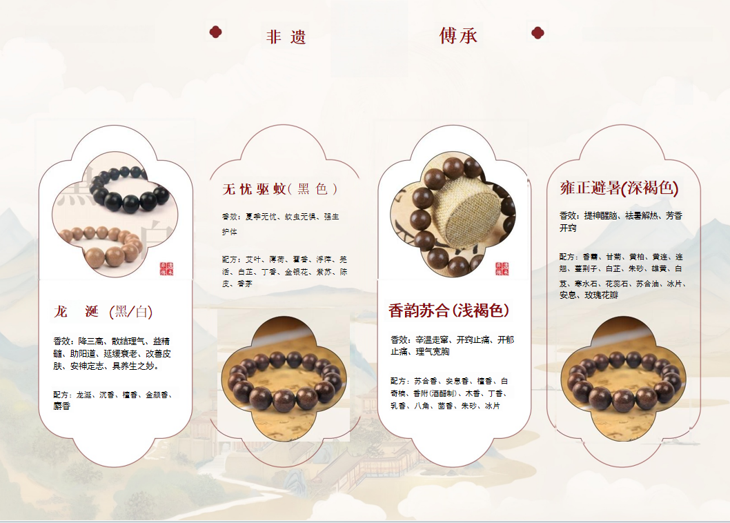 非遗传承中药手串合香珠8m木樨（桂花）工厂直销详情7