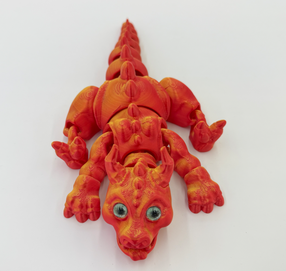 24cm3D打印龙形玩具 创意潮玩 龙形摆件关节可动玩具详情4