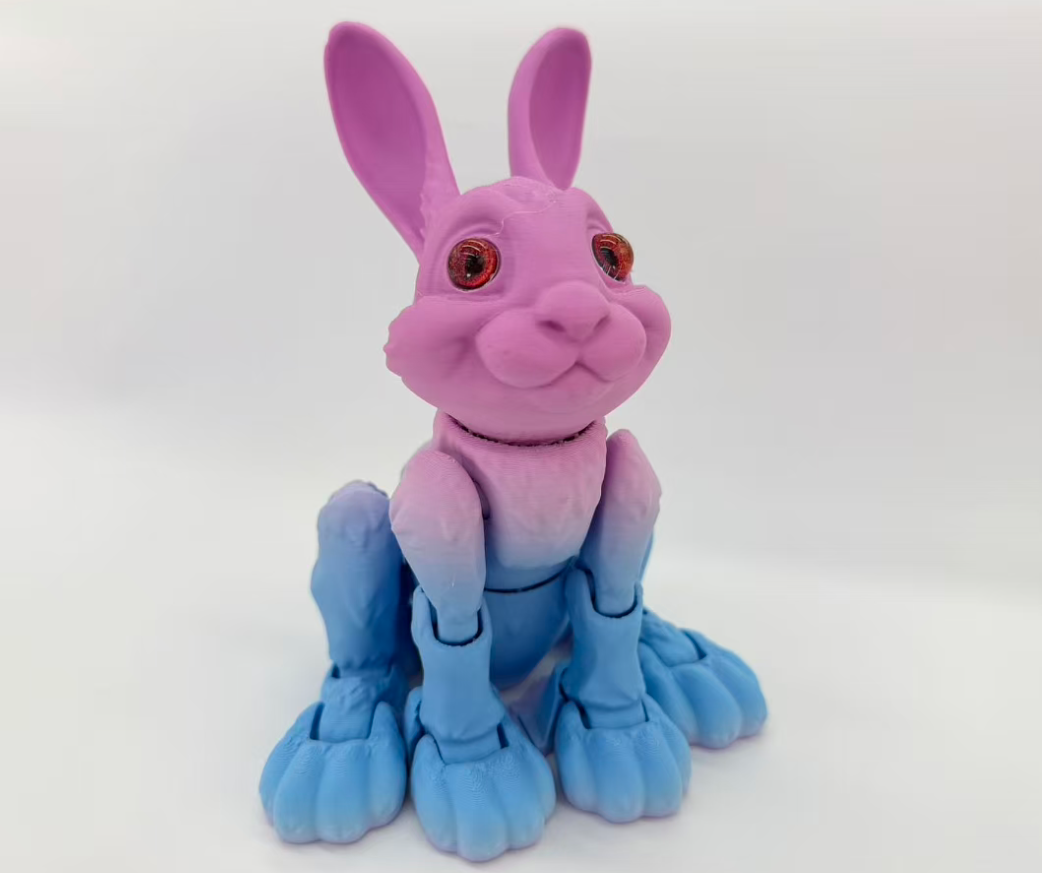 14*16cm3D打印兔子玩具多颜色可选关节灵活可动动物摆件详情5