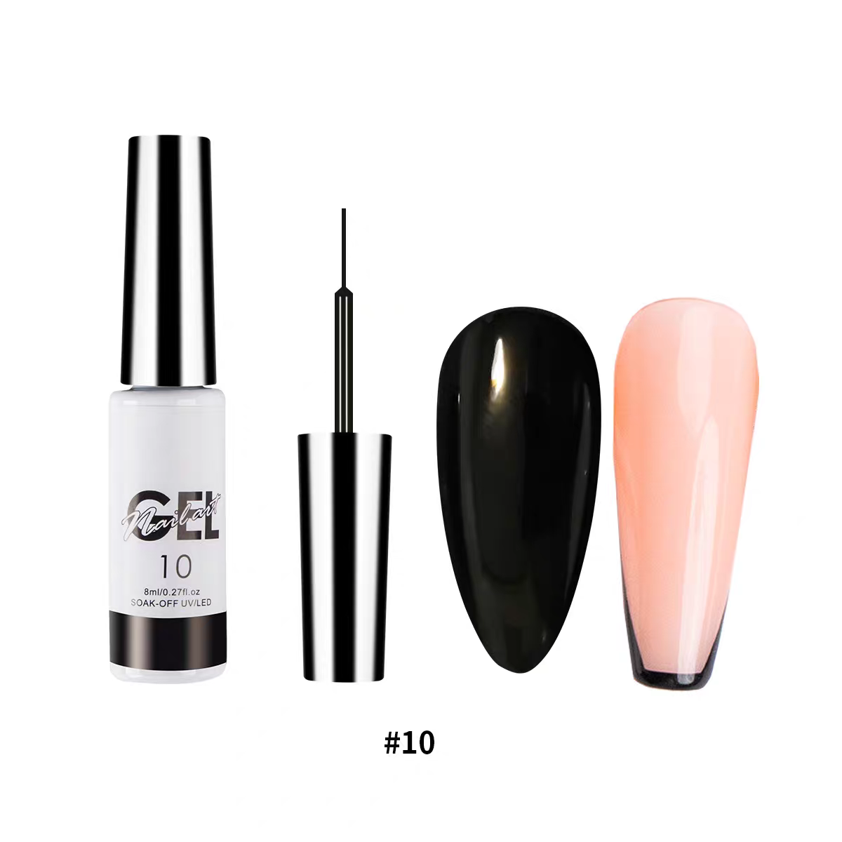 Nail art stringing glue set, edge outlining and painting, high-density saturated stringing and flower painting glue, classic 12 colors detail image 6