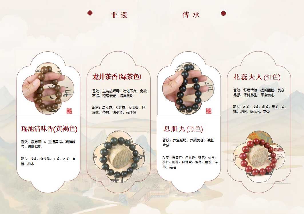 非遗传承中药手串合香珠8m木樨（桂花）工厂直销详情11