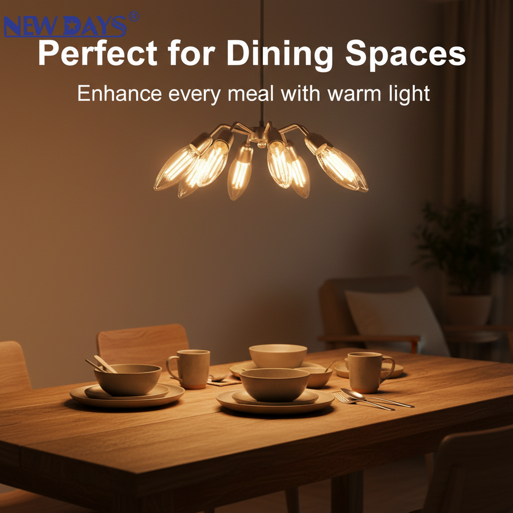 NEWDAYS brand cross-border new C35 transparent pointed filament lamp, E14 commonly used screw-type retro American energy-saving bulb, energy-saving high-brightness, ultra-long battery life, limited-time discount bulb