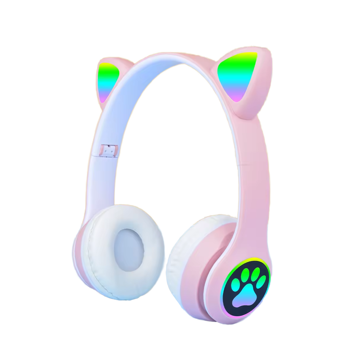 HiFi Universal Cute RGB Wireless Headphones STN-28 Cat Ears Wireless Headphone Stereo Music Light up Gaming Headset with Mic Specification drawing