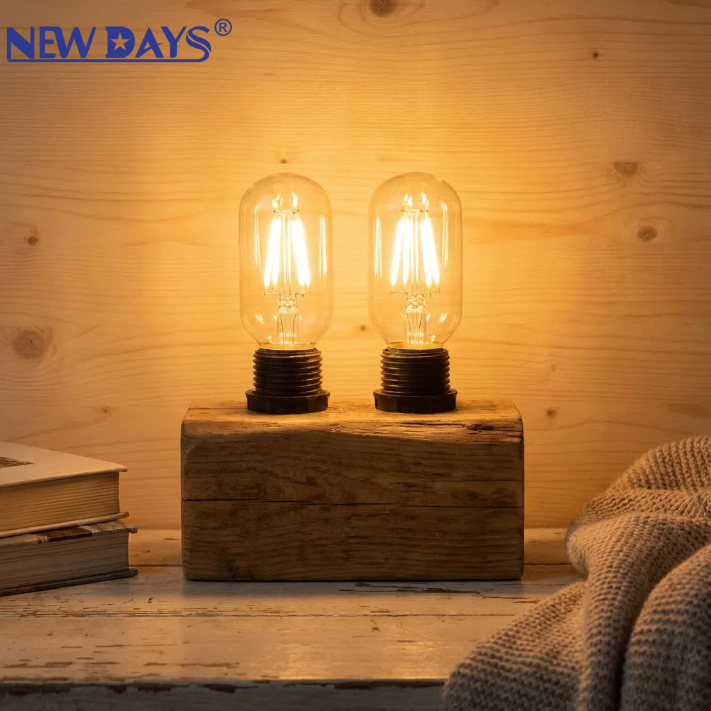 NEWDAYS brand cross-border new T45 transparent filament lamp, E27 commonly used screw-type retro American energy-saving bulb, energy-saving high-brightness, ultra-long battery life, limited-time discount bulb