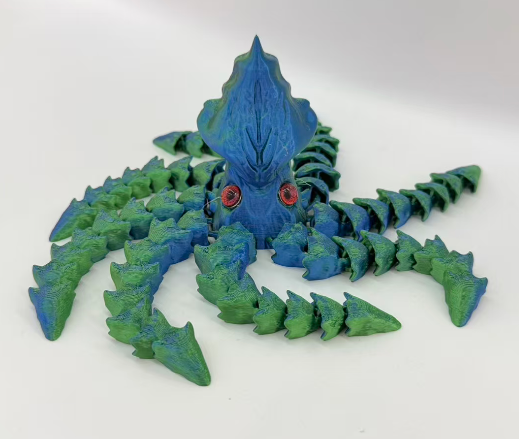 26*8cm3D打印章鱼玩具 关节可动 创意潮玩玩具详情5
