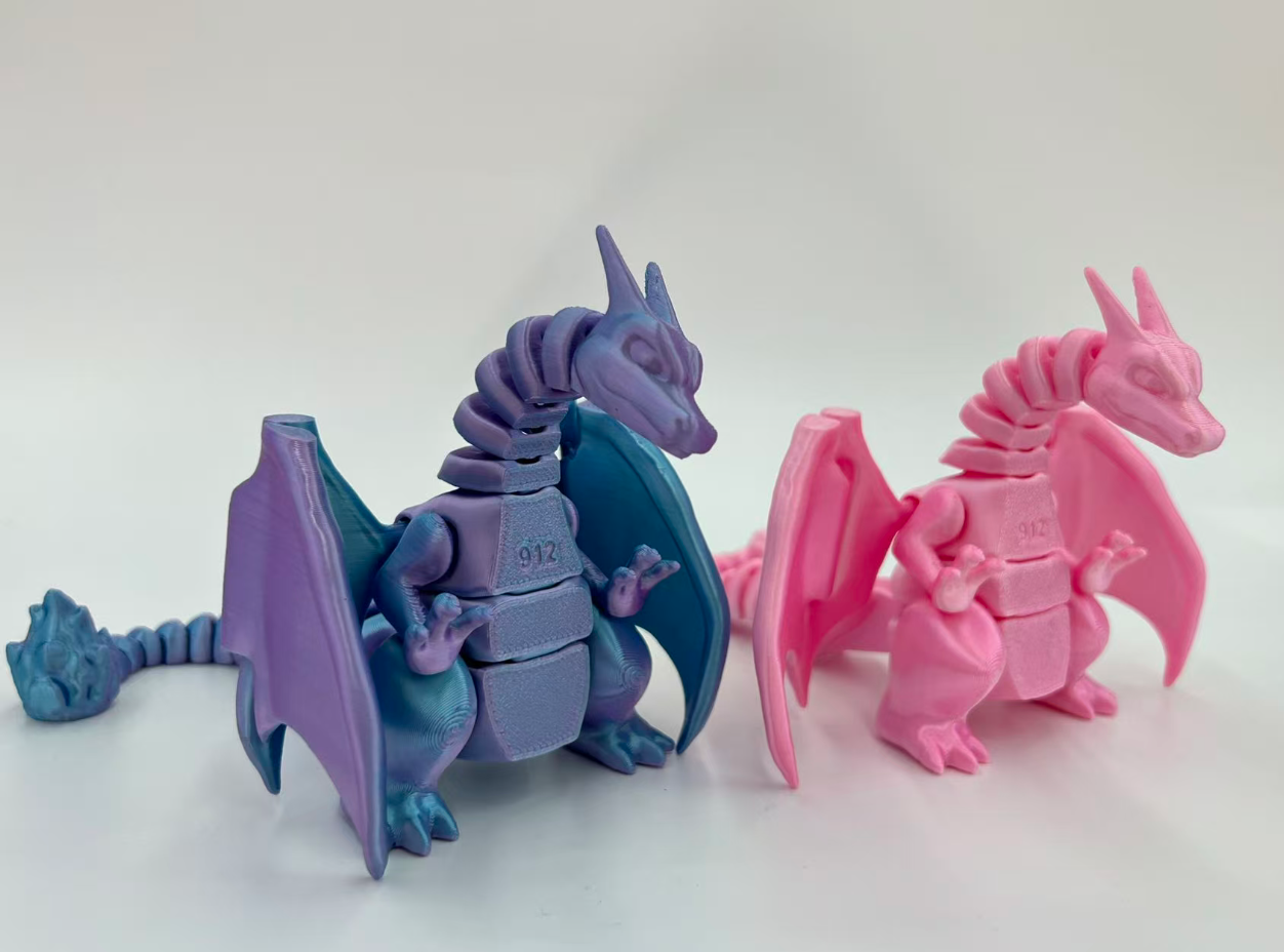 23cm3D打印喷火龙玩具3D打印创意玩具