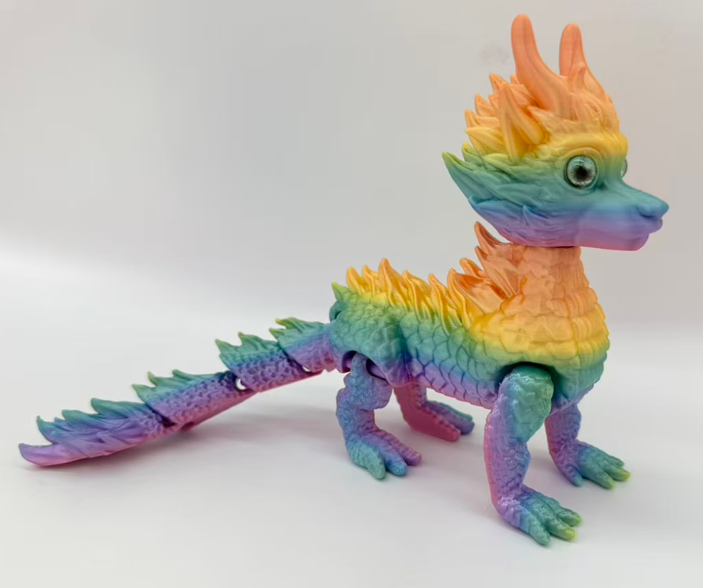 23*10cm3D打印火麒麟仿真龙创意摆件小孩玩具详情4