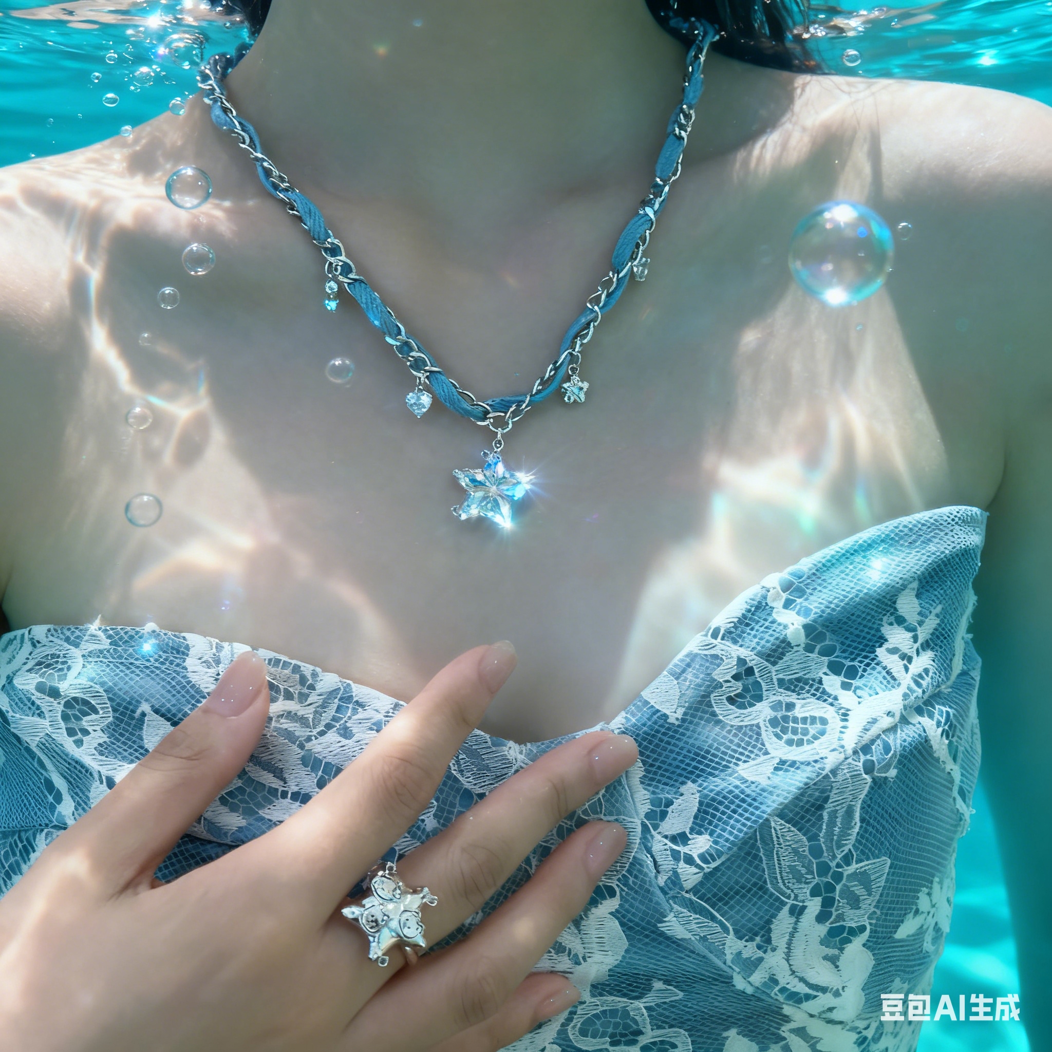 Pure silver star niche design necklace, five-pointed star high-end autumn and winter sweater chain, New Year gift Application Scenario