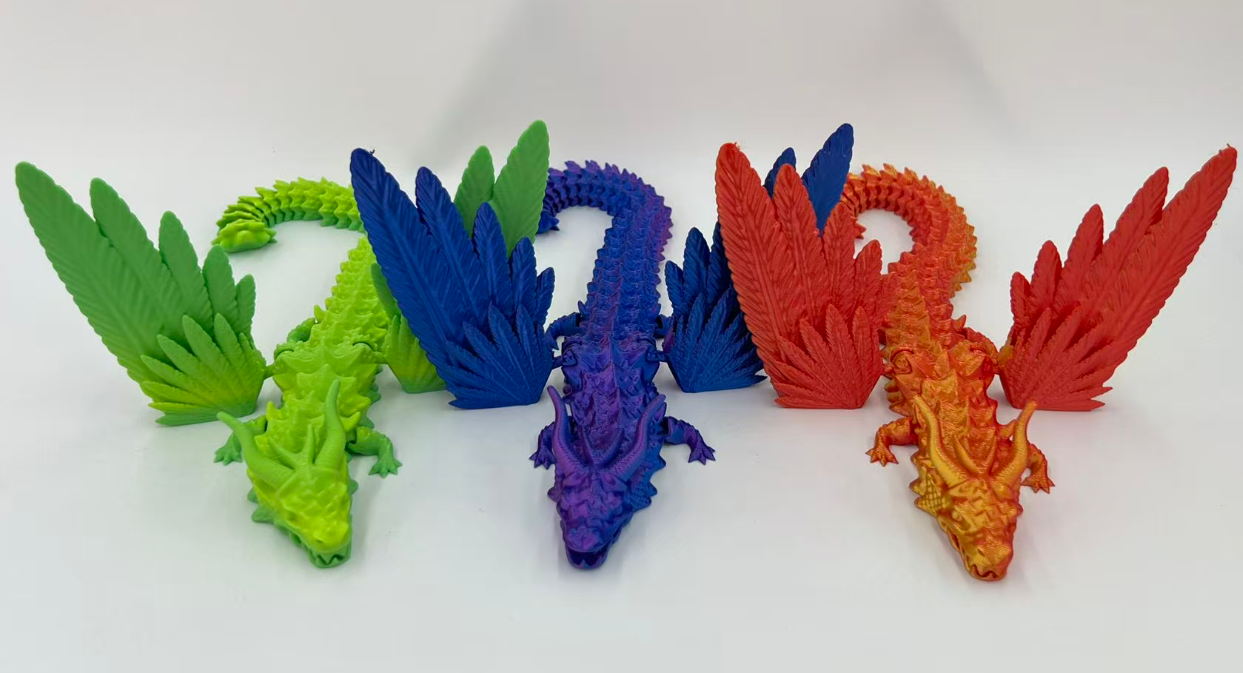 35cm飞龙摆件3D打印飞龙仿真动物关节可活动详情2