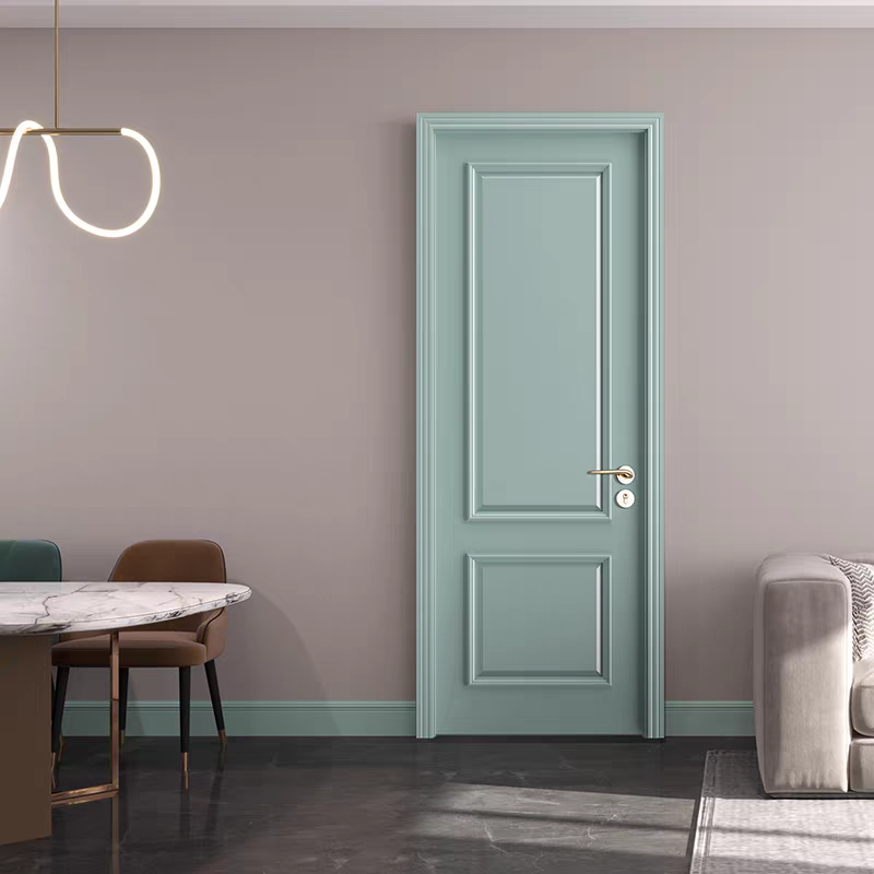 Solid wood composite lacquered door, bedroom door suite, interior door, solid wood lacquered door, bedroom door, wooden door details Picture