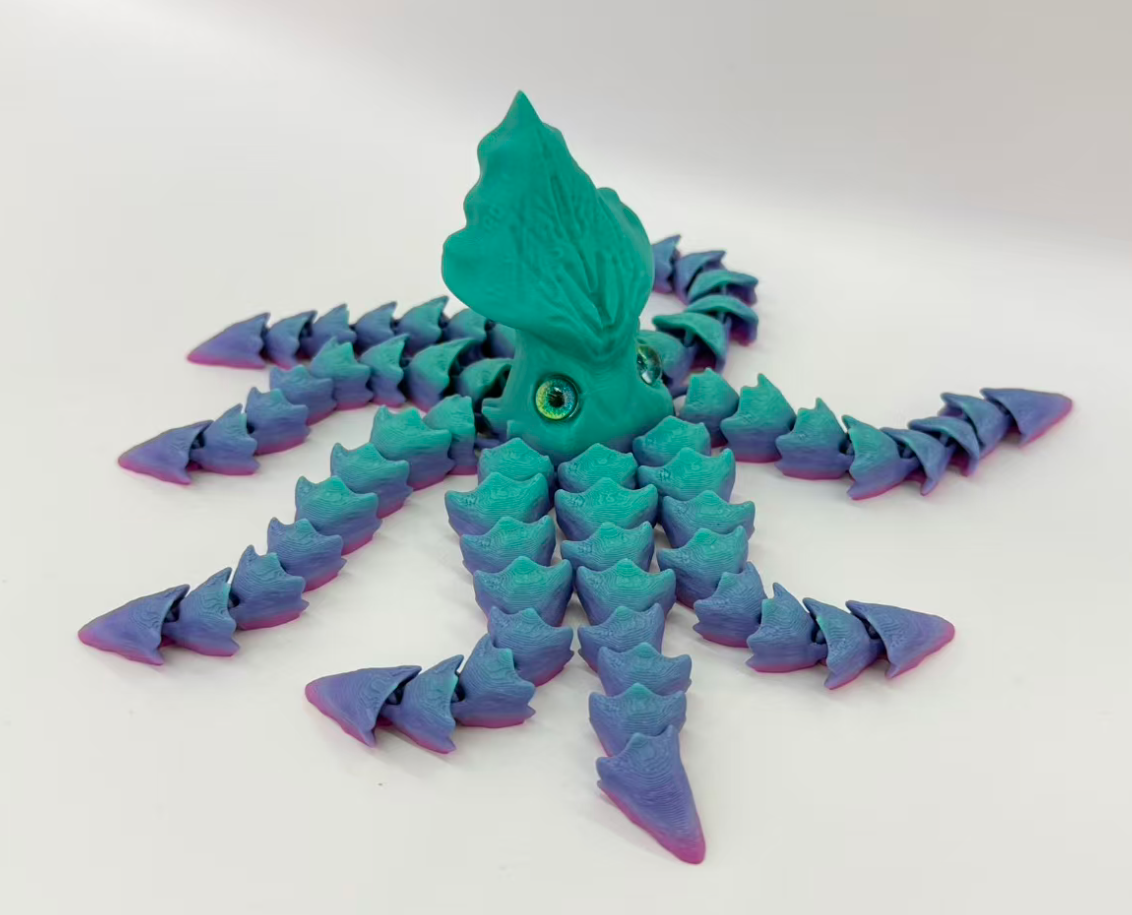 26*8cm3D打印章鱼玩具 关节可动 创意潮玩玩具详情2
