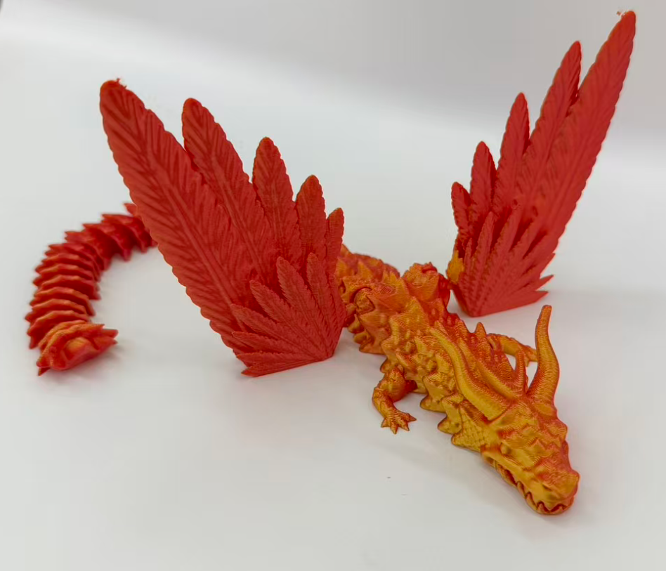 35cm飞龙摆件3D打印飞龙仿真动物关节可活动详情4