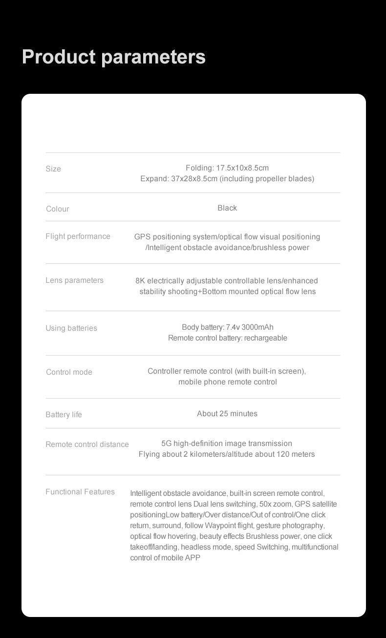 Cross-border 872 drone brushless with 4.5-inch screen remote control GPS obstacle avoidance high-definition aerial photography remote control aircraft pic 17