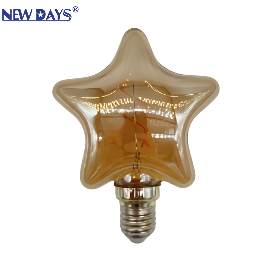 NEWDAYS brand cross-border new creative shape brown filament lamp E27, commonly used screw-type retro American energy-saving bulb, energy-saving high-brightness, ultra-long battery life, limited-time discount bulb