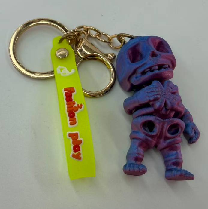 3D printed keychain Skull Man series toys, multi-color pendant accessories pic 3