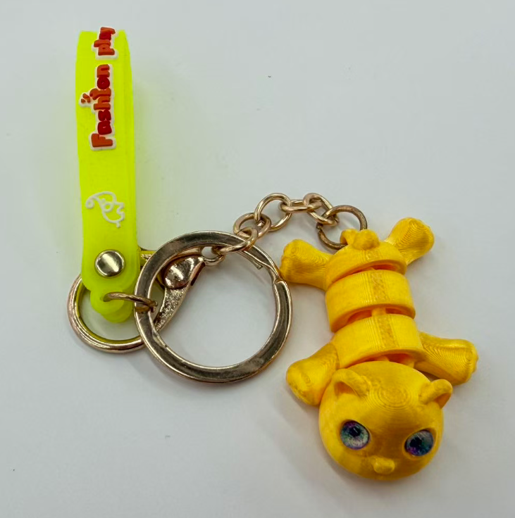 3D printed animal series keychain with movable joints and cute pendants pic 3