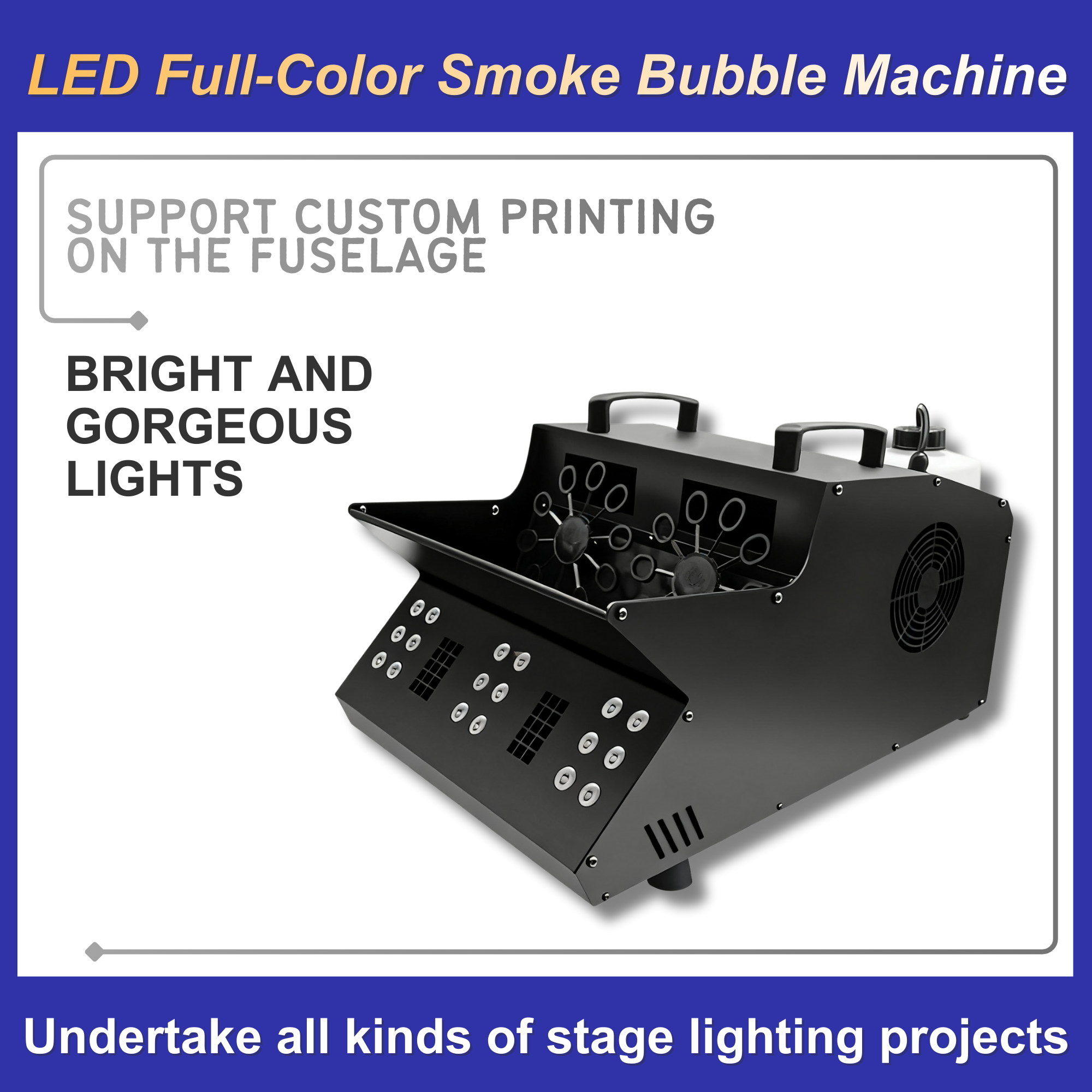 Stage Remote Control Double-Wheel Large Bubble Machine, Indoor And Outdoor Festival Bubble Blower, Bar, Internet Celebrity, Large Wedding Event, Music Festival Event, Bar, Nightclub To Create Atmosphere, Commercial Bubble Machine Manufacturer Wholesale Specification drawing