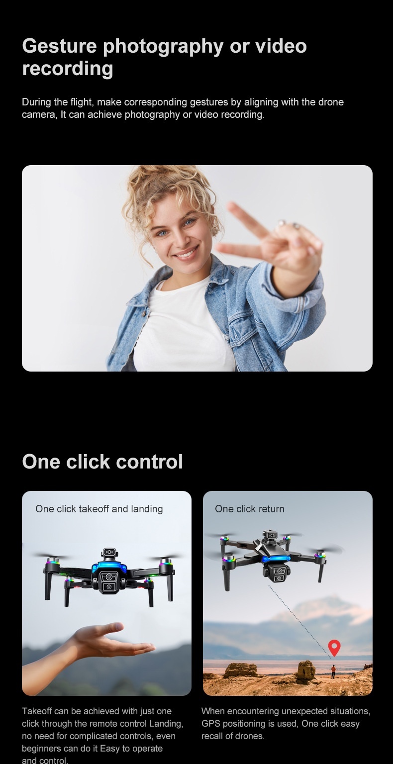 Cross-border 872 drone brushless with 4.5-inch screen remote control GPS obstacle avoidance high-definition aerial photography remote control aircraft pic 15