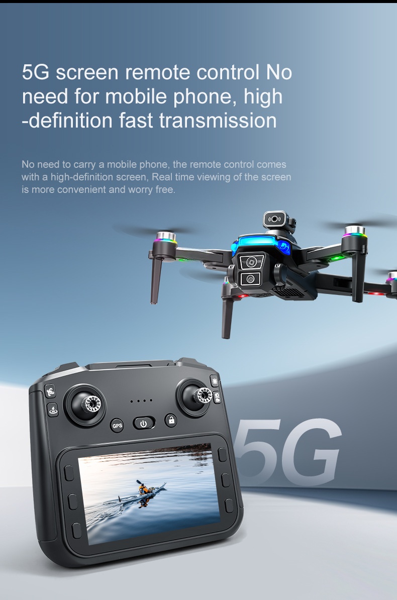 Cross-border 872 drone brushless with 4.5-inch screen remote control GPS obstacle avoidance high-definition aerial photography remote control aircraft pic 8