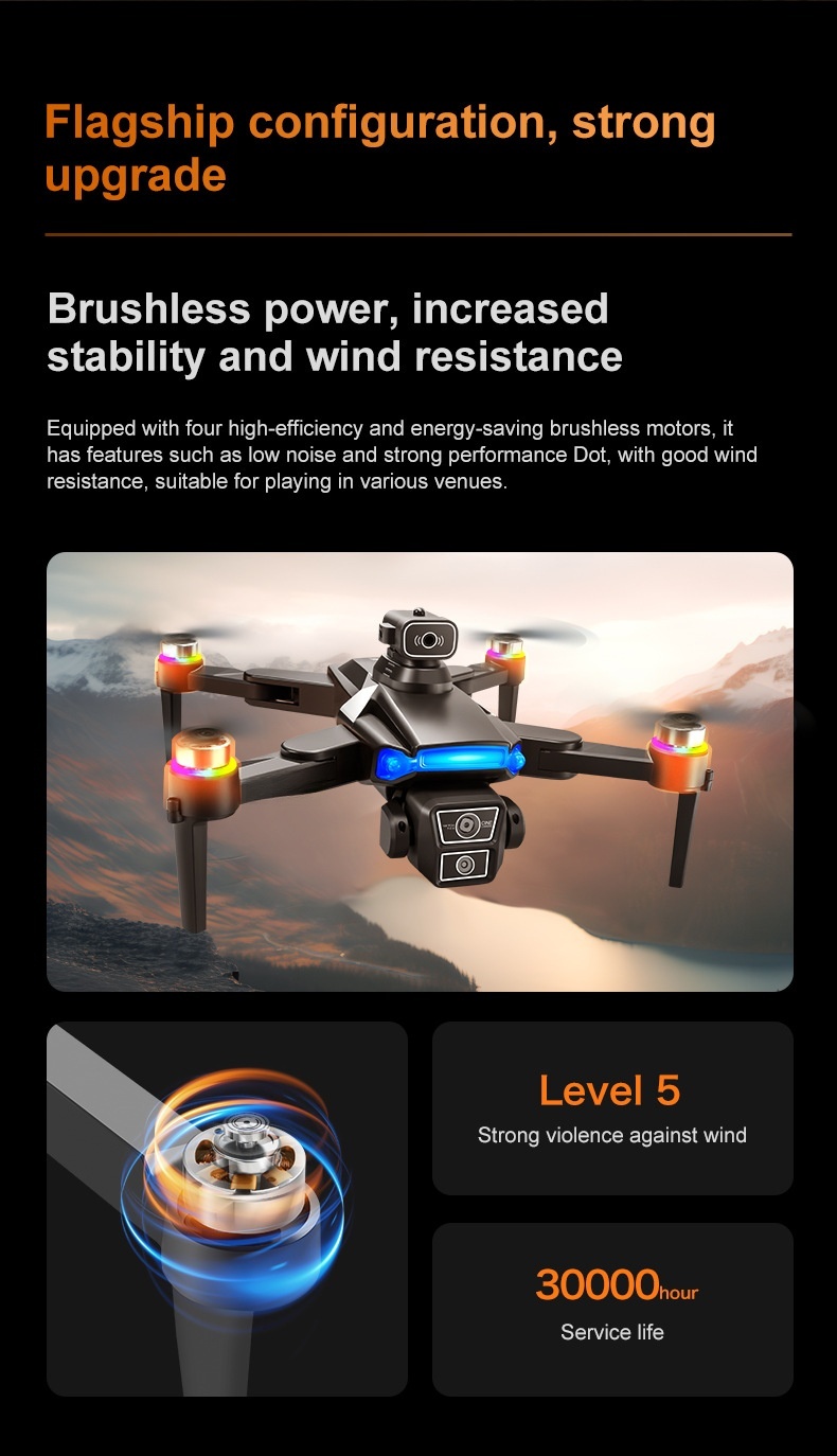 Cross-border 872 drone brushless with 4.5-inch screen remote control GPS obstacle avoidance high-definition aerial photography remote control aircraft pic 13