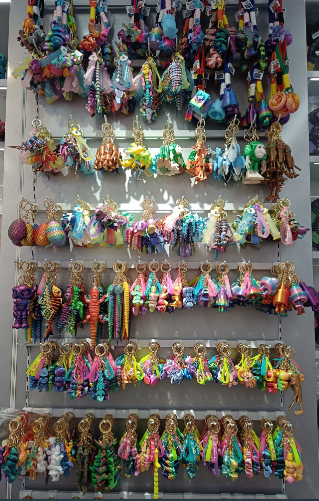 3D打印仿真壁虎钥匙扣挂件可爱多色可活动关节背包挂饰详情5