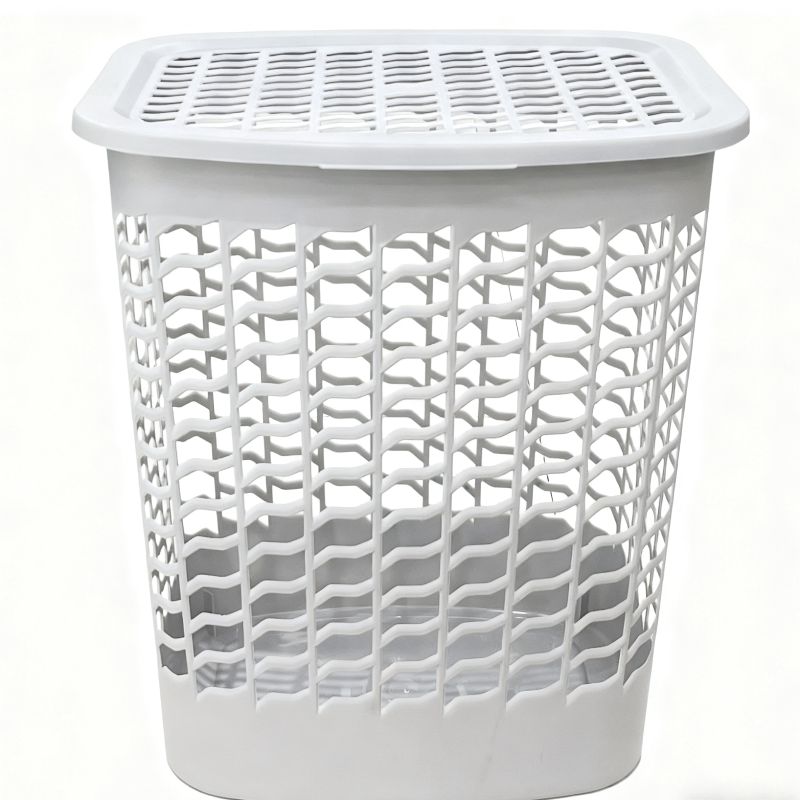 2025 New model with a covered dirty clothes basket, multi-functional portable storage basket, large-capacity home bathroom storage Application Scenario