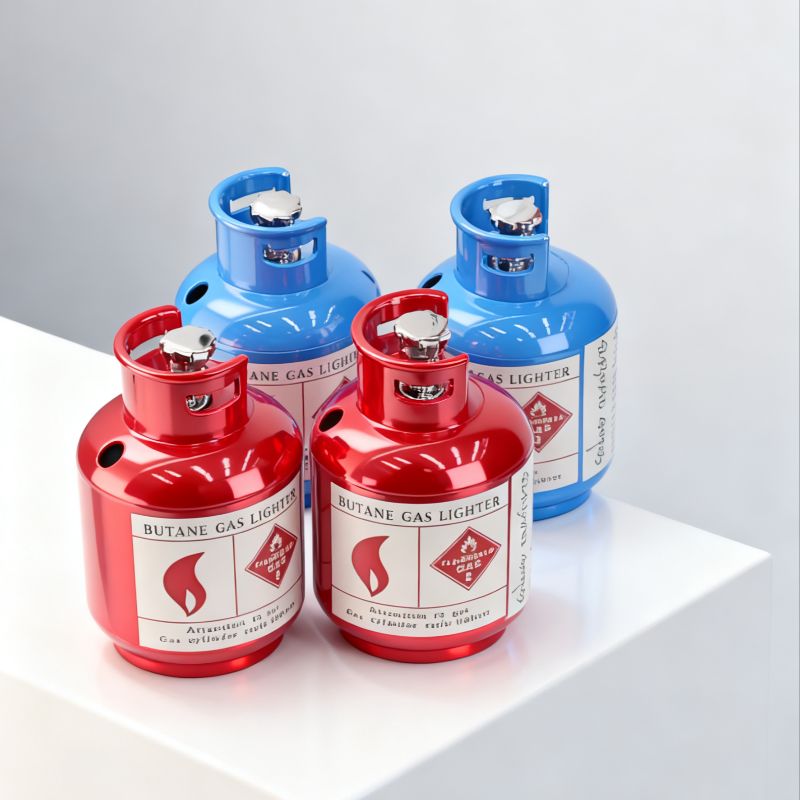 网红创意玩具迷你煤气罐造型工艺品摆件直冲明火气体打火机个性新奇