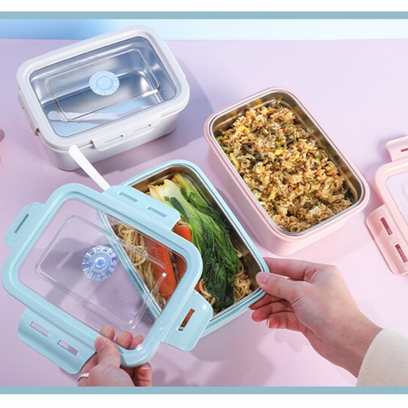 不锈钢分隔饭盒 上班族学生密封保鲜便当盒 便携分格餐盒 带饭神器详情2